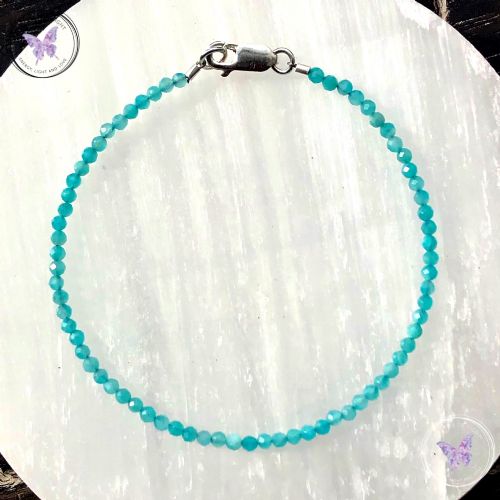 Amazonite Micro Faceted Beaded Bracelet